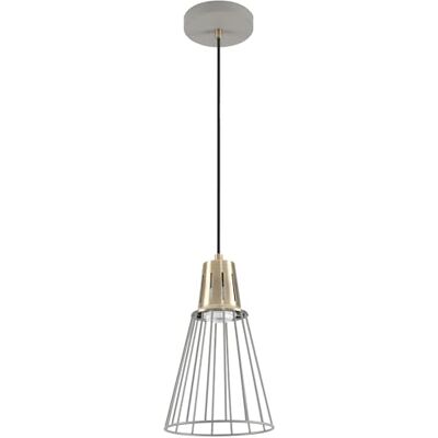 GTV Lámpara de techo KALIOPE, 8143, AC220-240V, 50/60Hz, 1*E27, máx. 40 W, IP20, diámetro 18 cm, simple, gris/dorado GTV Lámpara de techo KALIOPE, 8143, AC220-240V, 50/60Hz, 1*E27, máx. 40 W, IP20, diámetro 18 cm, simple, gris/dorado