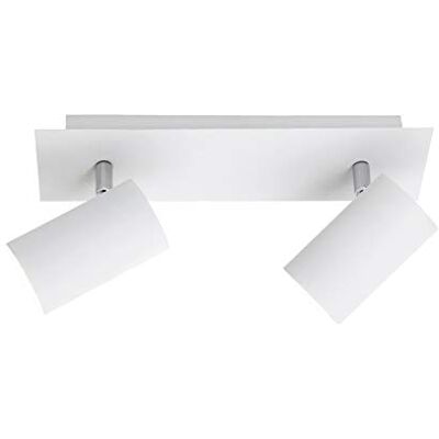 TRIO Serie 8024 Focos con 2 luces, bombillas excluidas, GU10, 35 W, 230 V, A++, E, IP20, 15 x 30 x 9 cm, metal, blanco TRIO Serie 8024 Focos con 2 luces, bombillas excluidas, GU10, 35 W, 230 V, A++, E, IP20, 15 x 30 x 9 cm, metal, blanco