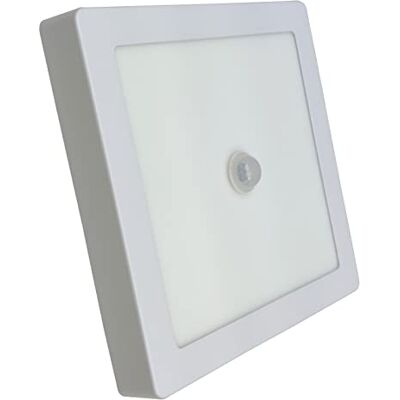 LED ATOMANT 5x Plafon LED Cuadrado Superficie 220mm 20W Luz Fria con Sensor Color Blanco Frio 6500K, 1800 Lumenes LED ATOMANT 5x Plafon LED Cuadrado Superficie 220mm 20W Luz Fria con Sensor Color Blanco Frio 6500K, 1800 Lumenes