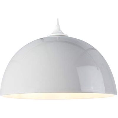 LUSSIOL Lámpara de techo (cerámica, 60 W, 30 x 16 cm), color gris LUSSIOL Lámpara de techo (cerámica, 60 W, 30 x 16 cm), color gris