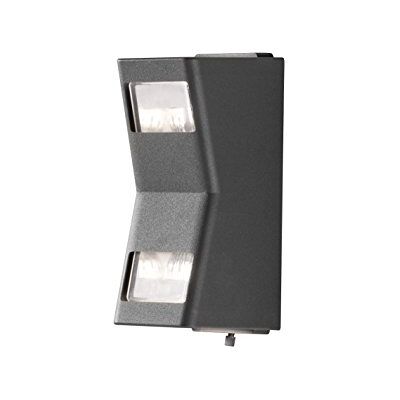 Konstsmide Potenza Lámpara de Pared, Color Blanco Mate, Antracita Konstsmide Potenza Lámpara de Pared, Color Blanco Mate, Antracita