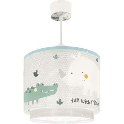 Dalber Lámpara De Techo Colgante Infantil Rhino & Croco Rinoceronte y Cocodrilo, , E27, lámparas infantiles, habitación niña. Dalber Lámpara De Techo Colgante Infantil Rhino & Croco Rinoceronte y Cocodrilo, , E27, lámparas infantiles, habitación niña.