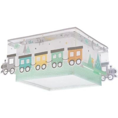 Dalber Lámpara Plafón De Techo Infantil The Night Train Tren, Plafones Infantiles, , E27-2 x 15W Dalber Lámpara Plafón De Techo Infantil The Night Train Tren, Plafones Infantiles, , E27-2 x 15W