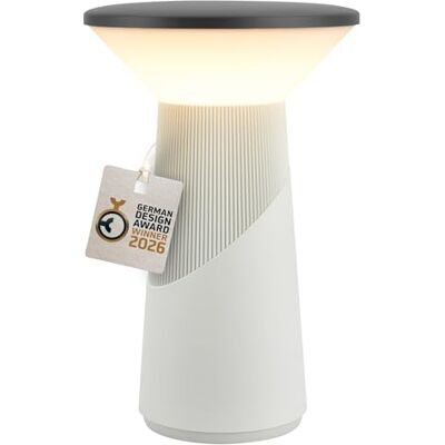 Briloner Pilia lampara de mesa sin cable, control táctil regulable, función memoria, ip44, cable usb-c, lampara mesita noche sin cable, German Design Award 2026, 15 x 24 cm, gris claro antracita Briloner Pilia lampara de mesa sin cable, control táctil regulable, función memoria, ip44, cable usb-c, lampara mesita noche sin cable, German Design Award 2026, 15 x 24 cm, gris claro antracita