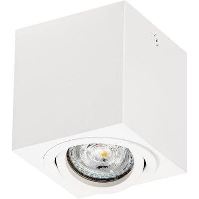 OSRAM Foco de techo cuadrado Spot Surface, blanco, con casquillo GU10, puede equiparse con una lámpara normal o inteligente, ángulo de haz flexible, protección IP20 OSRAM Foco de techo cuadrado Spot Surface, blanco, con casquillo GU10, puede equiparse con una lámpara normal o inteligente, ángulo de haz flexible, protección IP20