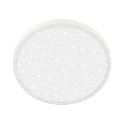 Briloner Lampara techo LED con pantalla decorativa, color de luz blanco neutro, cielo estrellado, salon, plafones para techo LED, 24 x 6 cm, blanco Briloner Lampara techo LED con pantalla decorativa, color de luz blanco neutro, cielo estrellado, salon, plafones para techo LED, 24 x 6 cm, blanco
