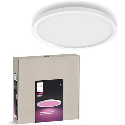 Philips Panel Led Inteligente Surimu, 40W-2850 lúmens, Luz Blanca de Cálida a Fría, Compatible con Alexa y Google Home, 40cm de diámetro, Blanco Philips Panel Led Inteligente Surimu, 40W-2850 lúmens, Luz Blanca de Cálida a Fría, Compatible con Alexa y Google Home, 40cm de diámetro, Blanco