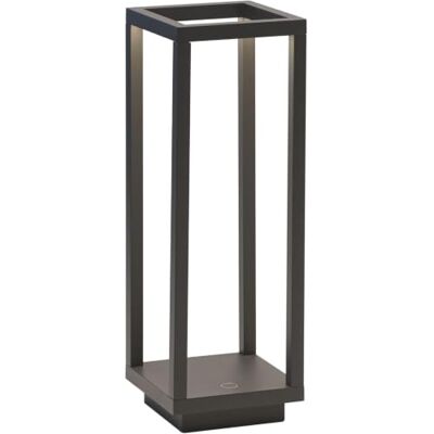Zafferano , Home Pro, Lámpara de Mesa Recargable e Inalámbrica con Control Táctil, Adecuada para Interior y Exterior, Atenuador, 3000 K, Altura 29,4 cm, Color Gris Oscuro Zafferano , Home Pro, Lámpara de Mesa Recargable e Inalámbrica con Control Táctil, Adecuada para Interior y Exterior, Atenuador, 3000 K, Altura 29,4 cm, Color Gris Oscuro