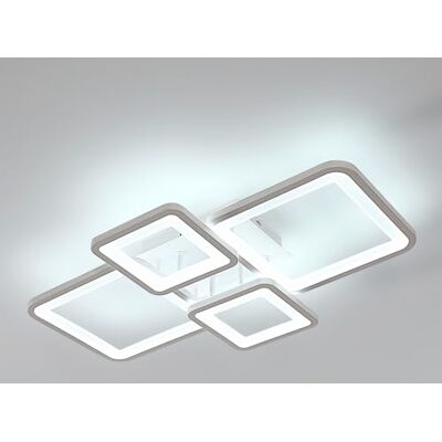 DELIPOP Plafon LED Techo Moderno, 56W 6300LM Lamparas de Techo Dormitorio Cuadrado Blanco Frío 6500K, Luz de Techo Acrílico 62cm para Salon Comedor Cocina Dormitorio Sala de Estudio, Blanco DELIPOP Plafon LED Techo Moderno, 56W 6300LM Lamparas de Techo Dormitorio Cuadrado Blanco Frío 6500K, Luz de Techo Acrílico 62cm para Salon Comedor Cocina Dormitorio Sala de Estudio, Blanco