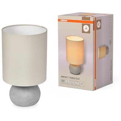 OSRAM Decor Impact, lámpara de mesa decorativa, casquillo E27, beis y gris, no regulable, IP20, hormigón, 220mm OSRAM Decor Impact, lámpara de mesa decorativa, casquillo E27, beis y gris, no regulable, IP20, hormigón, 220mm