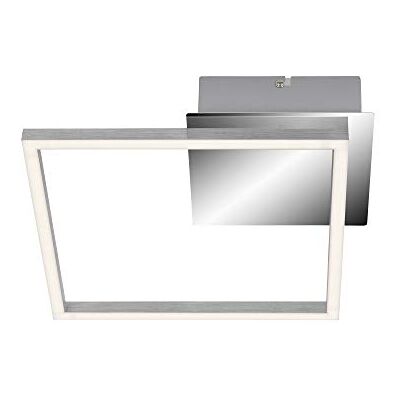 Briloner Leuchten Lámpara de techo LED, lámpara de techo regulable, con función de memoria, 9,7 W, 900 lumen, 3000 Kelvin, cromo aluminio, 280 x 280 x 60 mm (largo x ancho x alto) Briloner Leuchten Lámpara de techo LED, lámpara de techo regulable, con función de memoria, 9,7 W, 900 lumen, 3000 Kelvin, cromo aluminio, 280 x 280 x 60 mm (largo x ancho x alto)