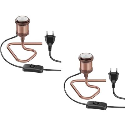 ledscom.de 2x lámpara de sobremesa RETRA, interruptor, bronce, 1x E27 máx. 60W ledscom.de 2x lámpara de sobremesa RETRA, interruptor, bronce, 1x E27 máx. 60W