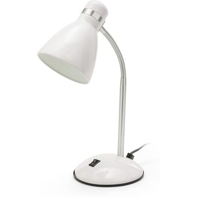Velamp Lámpara de escritorio con casquillo E27, compatible con LED, brazo flexible, con cable e interruptor, ideal para dormitorio infantil, escritorio o estudio. Velamp Lámpara de escritorio con casquillo E27, compatible con LED, brazo flexible, con cable e interruptor, ideal para dormitorio infantil, escritorio o estudio.