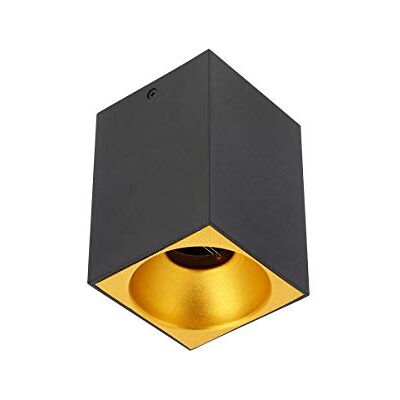 GTV lighting Lámpara de techo TENSA de aluminio, 96 x 140, IP20, GU10, qaudratic, color negro GTV lighting Lámpara de techo TENSA de aluminio, 96 x 140, IP20, GU10, qaudratic, color negro