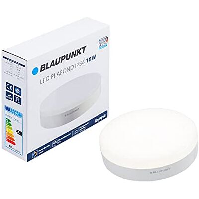Blaupunkt LED Plafond Montaje en Superficie Iluminación de Techo Blanco Natural 4000K 18W Downlight Diseño Moderno Resistencia al Agua IP54 Pasillo Salón Oficina Cocina Dormitorio Baño Blaupunkt LED Plafond Montaje en Superficie Iluminación de Techo Blanco Natural 4000K 18W Downlight Diseño Moderno Resistencia al Agua IP54 Pasillo Salón Oficina Cocina Dormitorio Baño