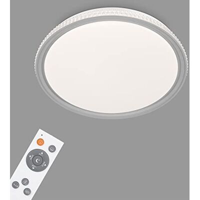 Briloner Leuchten Lámpara de Techo LED, Mando a Distancia Regulación de la Temperatura de Color, Gris/Transparente Briloner Leuchten Lámpara de Techo LED, Mando a Distancia Regulación de la Temperatura de Color, Gris/Transparente