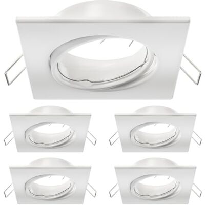 ledscom.de 5x marco empotrable en techo RIR, angular, orientable, blanco mate ledscom.de 5x marco empotrable en techo RIR, angular, orientable, blanco mate