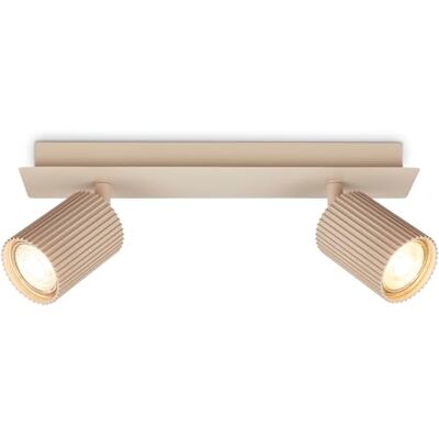 Briloner Foco interior techo orientable, casquillo GU10, max 9 W, plafon, focos techo, lampara de cocina, lamparas salon, lamparas de dormitorio, cocina, 32 cm, Beige Briloner Foco interior techo orientable, casquillo GU10, max 9 W, plafon, focos techo, lampara de cocina, lamparas salon, lamparas de dormitorio, cocina, 32 cm, Beige