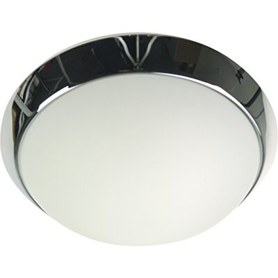 Niermann Standby a + +, Plafón – Anillo decorativo cromo, HF Sensor, LED, cristal y metal, opal matt, 30 x 30 x 11 cm Niermann Standby a + +, Plafón – Anillo decorativo cromo, HF Sensor, LED, cristal y metal, opal matt, 30 x 30 x 11 cm