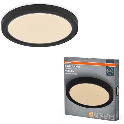 OSRAM Orbis Quickfix 195mm Lámpara de techo LED, 16W, 3000K Blanco cálido, 1200lm, Click-DIM, Negro, Plástico/Metal OSRAM Orbis Quickfix 195mm Lámpara de techo LED, 16W, 3000K Blanco cálido, 1200lm, Click-DIM, Negro, Plástico/Metal
