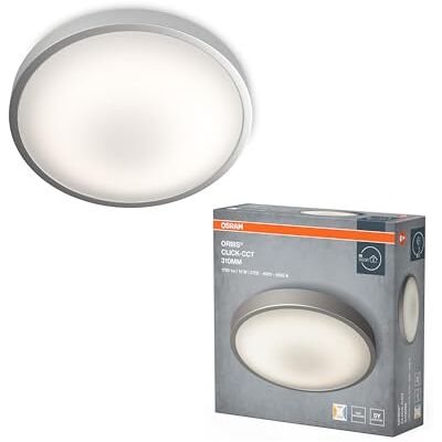 OSRAM Orbis LED lámpara techo/pared con cambio de luz blanca por interruptor, regulable, luminaria montaje blanca aluminio, IP20, para iluminación decorativa OSRAM Orbis LED lámpara techo/pared con cambio de luz blanca por interruptor, regulable, luminaria montaje blanca aluminio, IP20, para iluminación decorativa