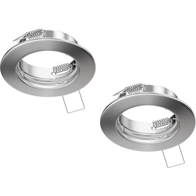 ledscom.de 2x marco empotrable de techo FERE, redondo, acero inoxidable mate ledscom.de 2x marco empotrable de techo FERE, redondo, acero inoxidable mate