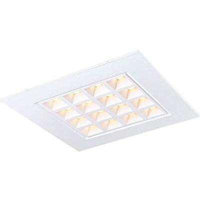 SLV luminaria empotrable de techo PAVANO 620x620 / Foco led, luz de inundación, proyector de techo, iluminación de interior / 3000K 3200lm blanco 100 grados SLV luminaria empotrable de techo PAVANO 620x620 / Foco led, luz de inundación, proyector de techo, iluminación de interior / 3000K 3200lm blanco 100 grados