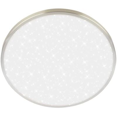 Briloner Lampara techo LED con pantalla decorativa, cielo estrellado, color de luz blanco neutro, salon, plafones para techo LED, 33 x 6 cm, níquel mate Briloner Lampara techo LED con pantalla decorativa, cielo estrellado, color de luz blanco neutro, salon, plafones para techo LED, 33 x 6 cm, níquel mate
