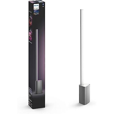 Philips – Lámpara inteligente de mesa LED Hue Signe, Luz Blanca y de Colores, Compatible con Alexa y Google Home, Color Aluminio Philips – Lámpara inteligente de mesa LED Hue Signe, Luz Blanca y de Colores, Compatible con Alexa y Google Home, Color Aluminio