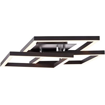 Brilliant Lámpara de techo LED de 3 focos, regulable en 3 niveles mediante interruptor de pared, máx. 42 W con luz blanca cálida de metal/plástico, en negro, 13 x 45 cm Brilliant Lámpara de techo LED de 3 focos, regulable en 3 niveles mediante interruptor de pared, máx. 42 W con luz blanca cálida de metal/plástico, en negro, 13 x 45 cm