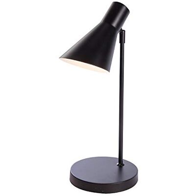 LUSSIOL Luminaria Project, lámpara de escritorio de metal, 25 W, negro, L 18 x 46 cm LUSSIOL Luminaria Project, lámpara de escritorio de metal, 25 W, negro, L 18 x 46 cm