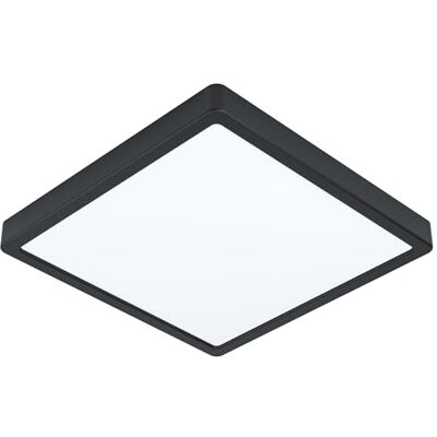 Eglo LED plafón Fueva 5, Ø 28,5 cm, 1 luz, lámpara de techo para baño, acero y superficie de luz de plástico en negro y blanco, LED luz cálida, IP44 Eglo LED plafón Fueva 5, Ø 28,5 cm, 1 luz, lámpara de techo para baño, acero y superficie de luz de plástico en negro y blanco, LED luz cálida, IP44