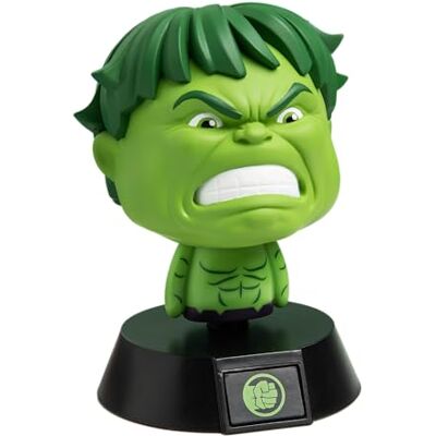 Paladone Marvel Hulk Icon Light, 11cm Desk or Bedside Lamp, AAA Battery Powered, Officially Licensed Paladone Marvel Hulk Icon Light, 11cm Desk or Bedside Lamp, AAA Battery Powered, Officially Licensed