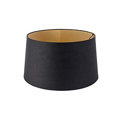 Pantalla de algodón negra QAZQA - 40/35/22 - Para lámparas de pie y suspensión Pantalla de algodón negra QAZQA - 40/35/22 - Para lámparas de pie y suspensión