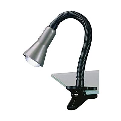 TRIO Flexo pinza, 18W, IP20, 320 lumens, E14, color aluminio TRIO Flexo pinza, 18W, IP20, 320 lumens, E14, color aluminio