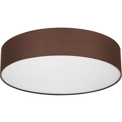REV Lámpara de techo LED Lampada da soffitto rotonda, 50 cm, con paralume in tessuto in stile vintage ideale per camera da letto e soggiorno, marrone REV Lámpara de techo LED Lampada da soffitto rotonda, 50 cm, con paralume in tessuto in stile vintage ideale per camera da letto e soggiorno, marrone