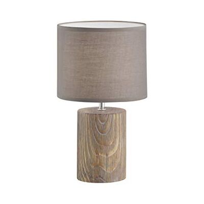 Fischer & Honsel Fischer&Honsel Malik Lámpara de mesa (hormigón, 40 W), color madera Fischer & Honsel Fischer&Honsel Malik Lámpara de mesa (hormigón, 40 W), color madera