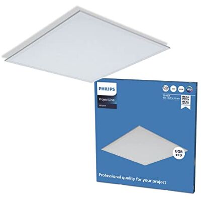 Philips Panel LED empotrable ProjectLine 36W, Luz blanca natural 4000k, 3200 lm 62x62cm. Homologado para oficinas Philips Panel LED empotrable ProjectLine 36W, Luz blanca natural 4000k, 3200 lm 62x62cm. Homologado para oficinas