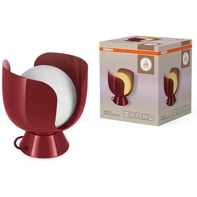 OSRAM Lámpara de mesa Corolle E14 metal vidrio retro rojo Lámpara de mesa Decor Corolle E14, metal y vidrio, cable textil, bombillas reemplazables, estilo retro, rojo OSRAM Lámpara de mesa Corolle E14 metal vidrio retro rojo Lámpara de mesa Decor Corolle E14, metal y vidrio, cable textil, bombillas reemplazables, estilo retro, rojo