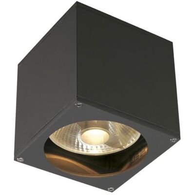 SLV Big Theo Wall/iluminación para Paredes, Caminos, entradas, Foco led, luminaria de Superficie de Exterior, lámpara de jardín / GU10 IP44 75 W Antracita, Anthracite SLV Big Theo Wall/iluminación para Paredes, Caminos, entradas, Foco led, luminaria de Superficie de Exterior, lámpara de jardín / GU10 IP44 75 W Antracita, Anthracite