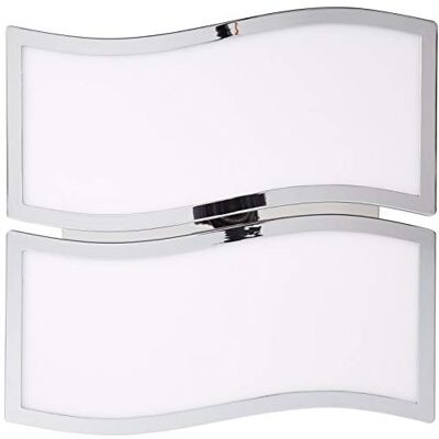 Brilliant Valma Panel para techo (40 x 37 cm, aluminio, 19 W), color cromado y blanco Brilliant Valma Panel para techo (40 x 37 cm, aluminio, 19 W), color cromado y blanco