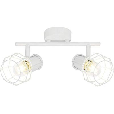 Brilliant lámpara Siza spot tube 2flg blanco 2x D45, E14, 40W, adecuado para lámparas de caída (no incluidas) Escala A ++ a E Cabezas giratorias Brilliant lámpara Siza spot tube 2flg blanco 2x D45, E14, 40W, adecuado para lámparas de caída (no incluidas) Escala A ++ a E Cabezas giratorias