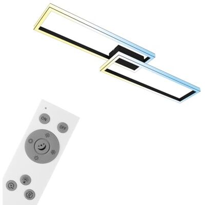 Briloner Lámpara de techo LED regulable, lámpara de techo LED, lámpara, lámpara de salón, temperatura de color regulable, mando a distancia, luz nocturna y función temporizador 1200x280x80mm Briloner Lámpara de techo LED regulable, lámpara de techo LED, lámpara, lámpara de salón, temperatura de color regulable, mando a distancia, luz nocturna y función temporizador 1200x280x80mm