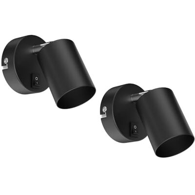ledscom.de 2x aplique WAIKA, interruptor, negro mate, redondo, 1x GU10 máx. 60W ledscom.de 2x aplique WAIKA, interruptor, negro mate, redondo, 1x GU10 máx. 60W