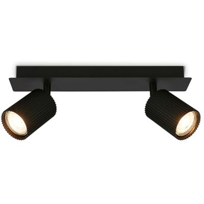 Briloner Foco interior techo orientable, casquillo GU10, max 9 W, plafon, focos techo, lampara de cocina, lamparas salon, lamparas de dormitorio, cocina, 32 cm, Negro Briloner Foco interior techo orientable, casquillo GU10, max 9 W, plafon, focos techo, lampara de cocina, lamparas salon, lamparas de dormitorio, cocina, 32 cm, Negro