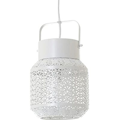 LUSSIOL Lámpara de techo (metal, 40 W, 15 x 25 cm), color blanco LUSSIOL Lámpara de techo (metal, 40 W, 15 x 25 cm), color blanco