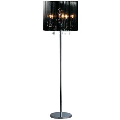 Premier Housewares Lámpara candelabro con pantalla, color negro Premier Housewares Lámpara candelabro con pantalla, color negro