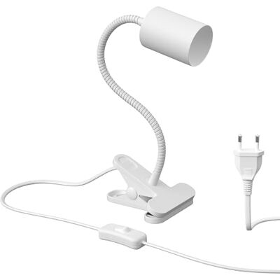 ledscom.de Lámpara de pinza, cuello de cisne WAIKA, interruptor, blanco mate, 1x GU10 máx. 15W ledscom.de Lámpara de pinza, cuello de cisne WAIKA, interruptor, blanco mate, 1x GU10 máx. 15W