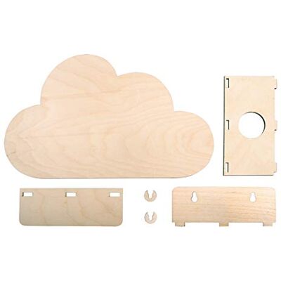 Rayher Lámpara de Pared Nube de Madera - Lámpara de Pared Rayher Lámpara de Pared Nube de Madera - Lámpara de Pared