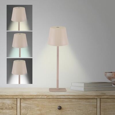 BEPER Lámpara de mesa recargable, lámpara LED inalámbrica, intensidad ajustable, para uso en interiores y exteriores, hasta 12 horas de duración de la batería, USB tipo C incluido BEPER Lámpara de mesa recargable, lámpara LED inalámbrica, intensidad ajustable, para uso en interiores y exteriores, hasta 12 horas de duración de la batería, USB tipo C incluido